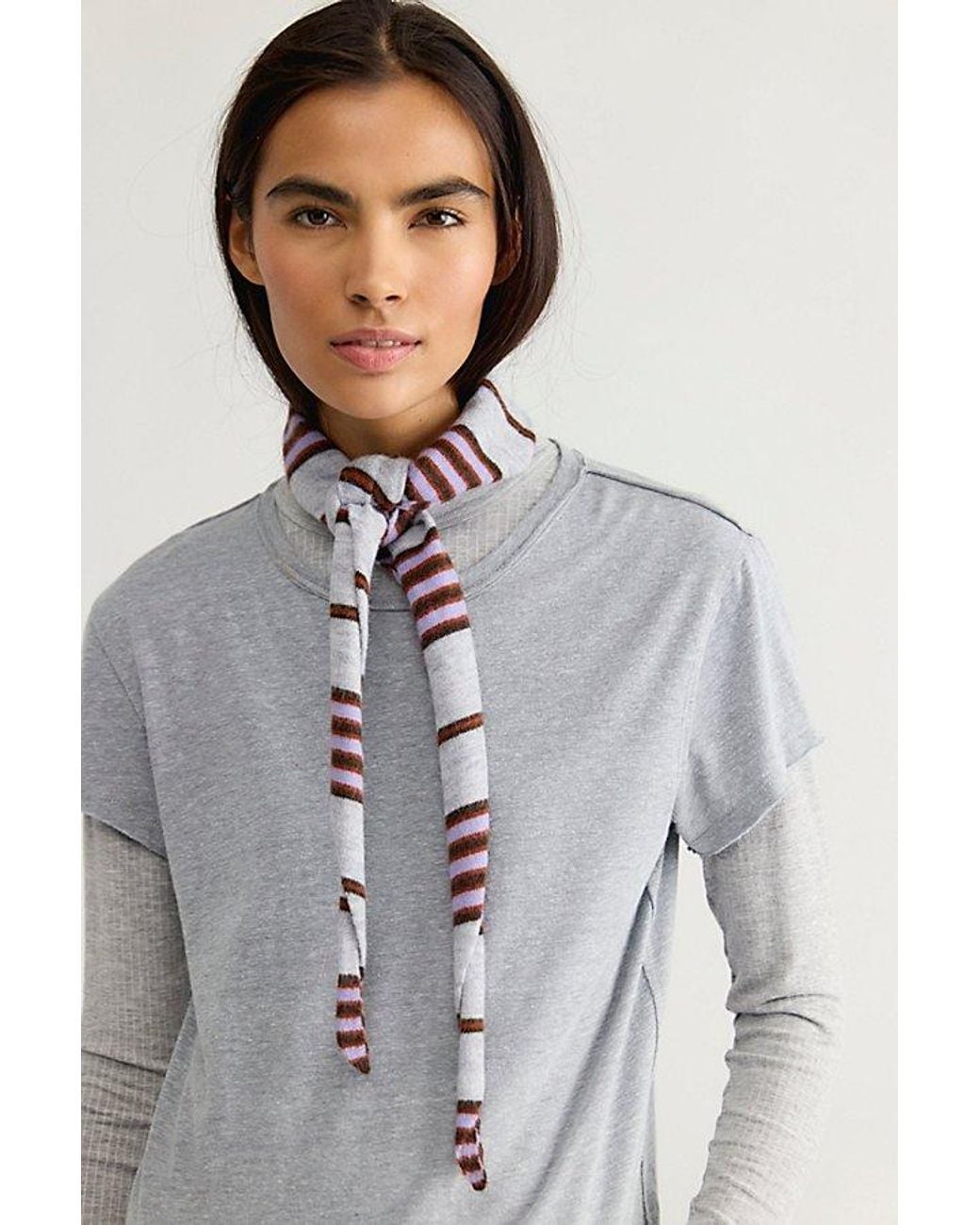 Free People Multicolor Rugby Triangle Scarf