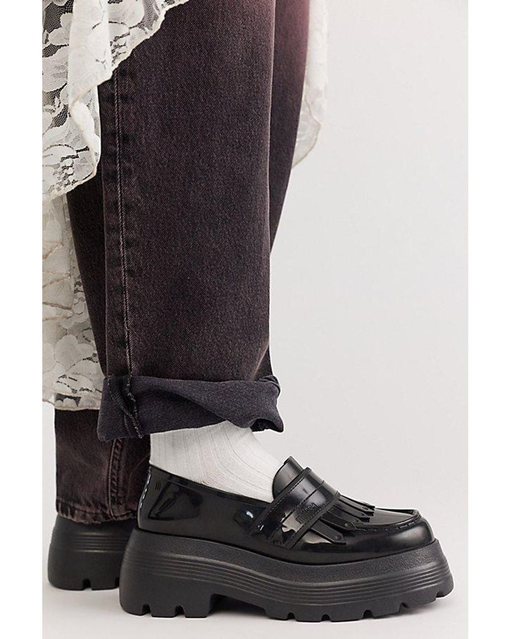 Melissa Black Royal Plus Jelly Platform Loafers