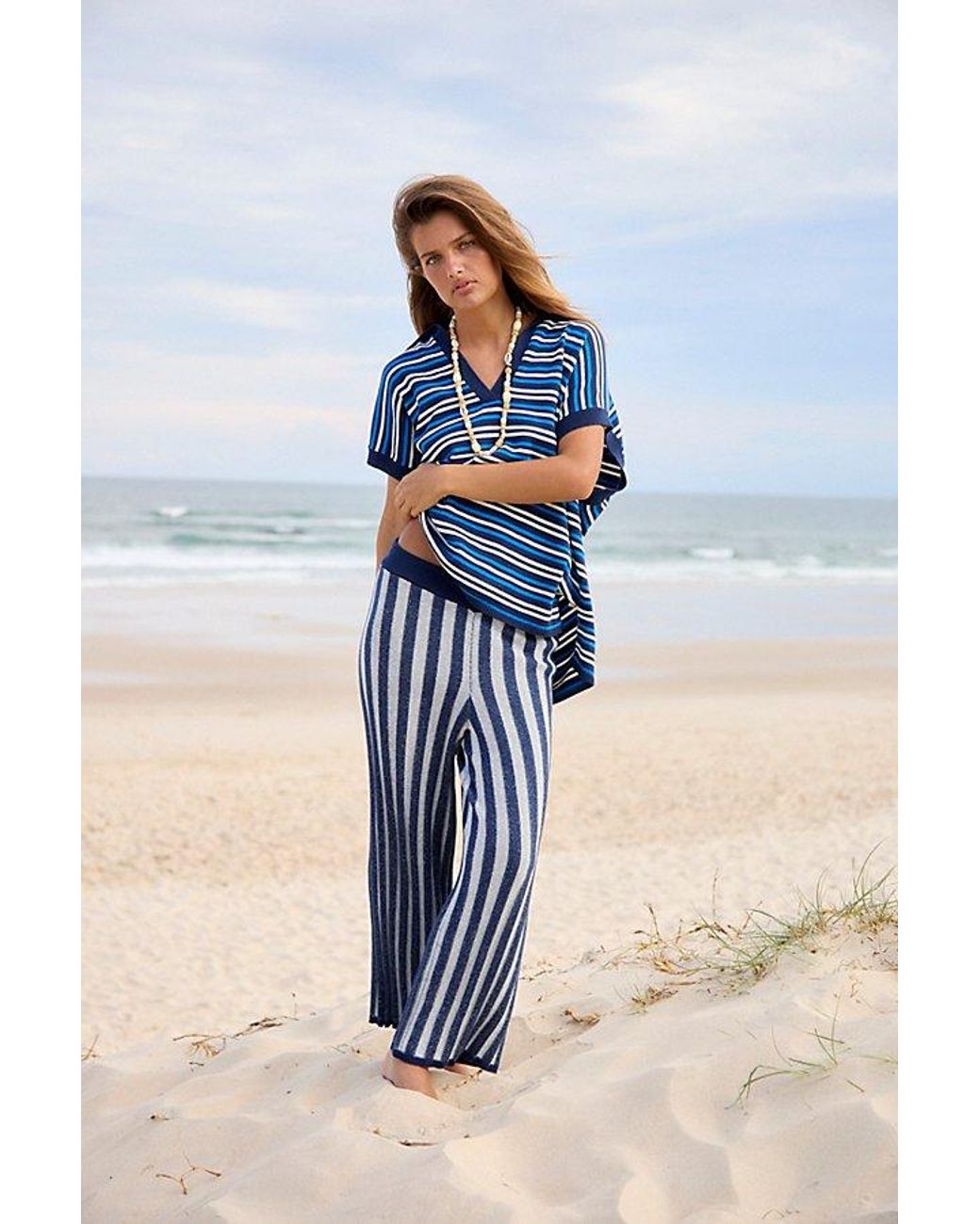 free-est Blue Miller Sweater Set