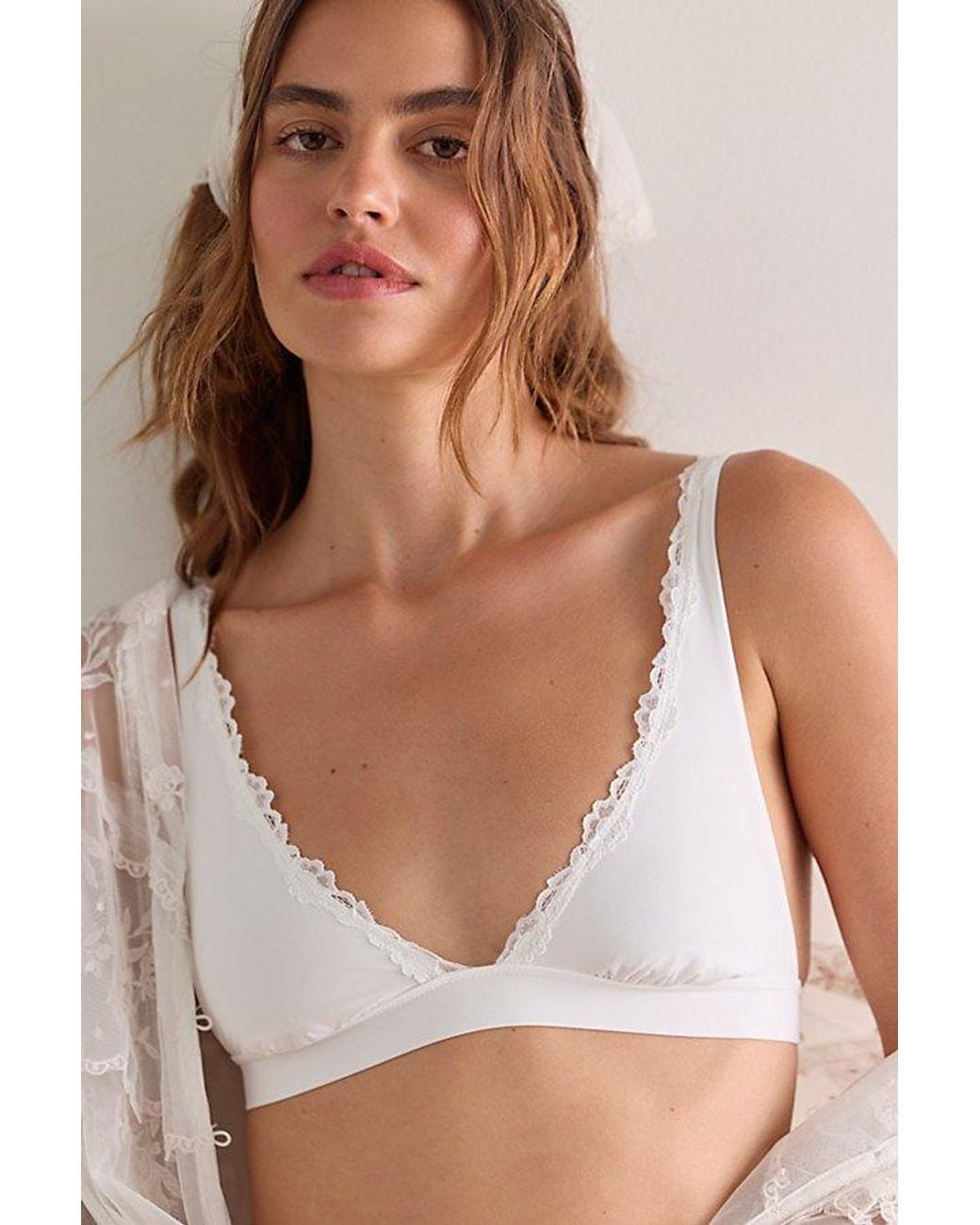 Intimately By Free People Multicolor Charlie Lace Microfiber Plunge Bralette By