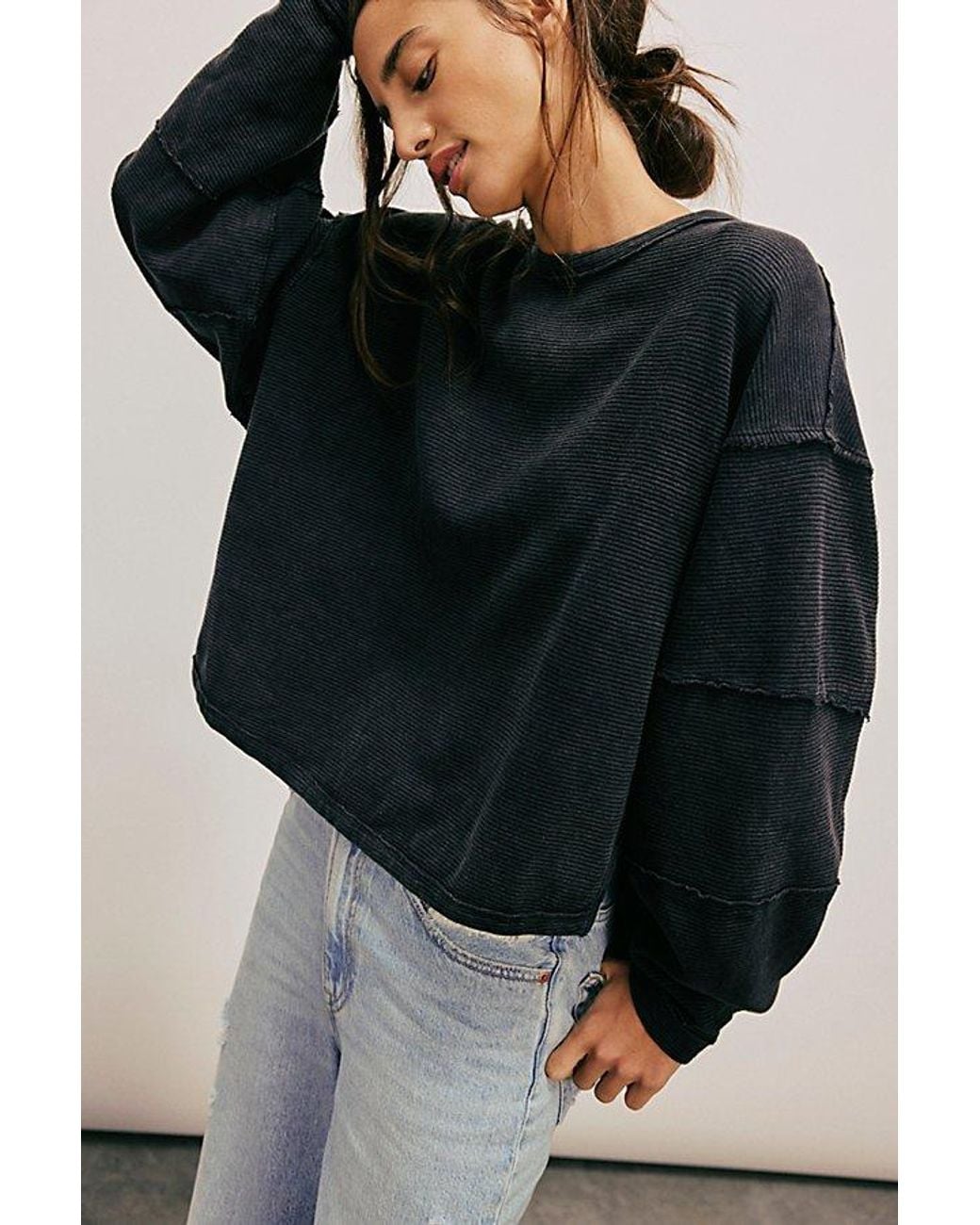 Free People Black Total Eclipse Tee