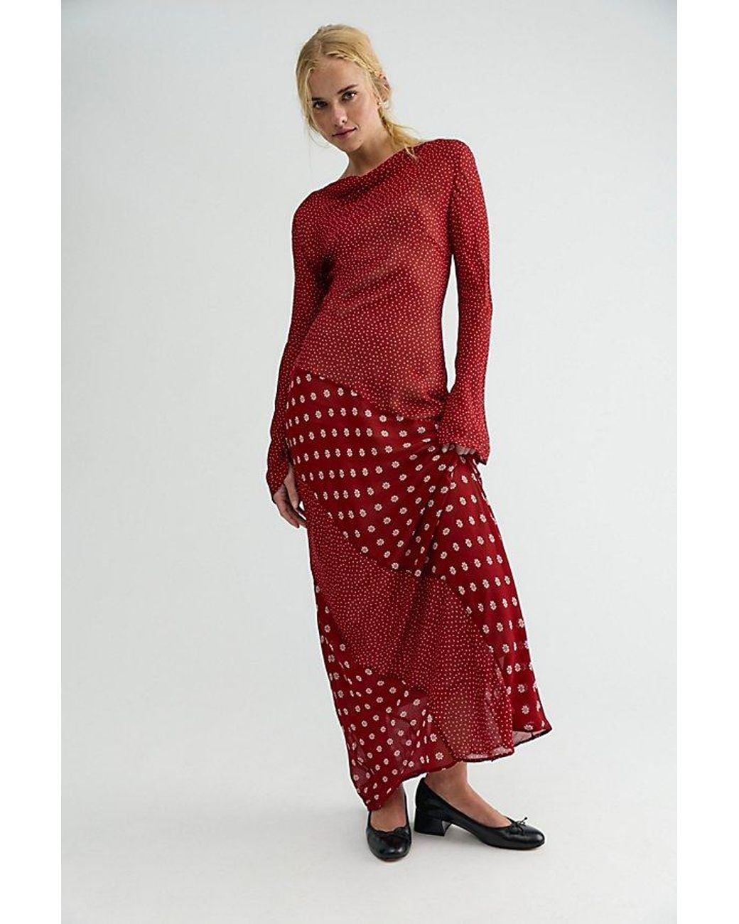 ROAME. Red Hallie Maxi Dress