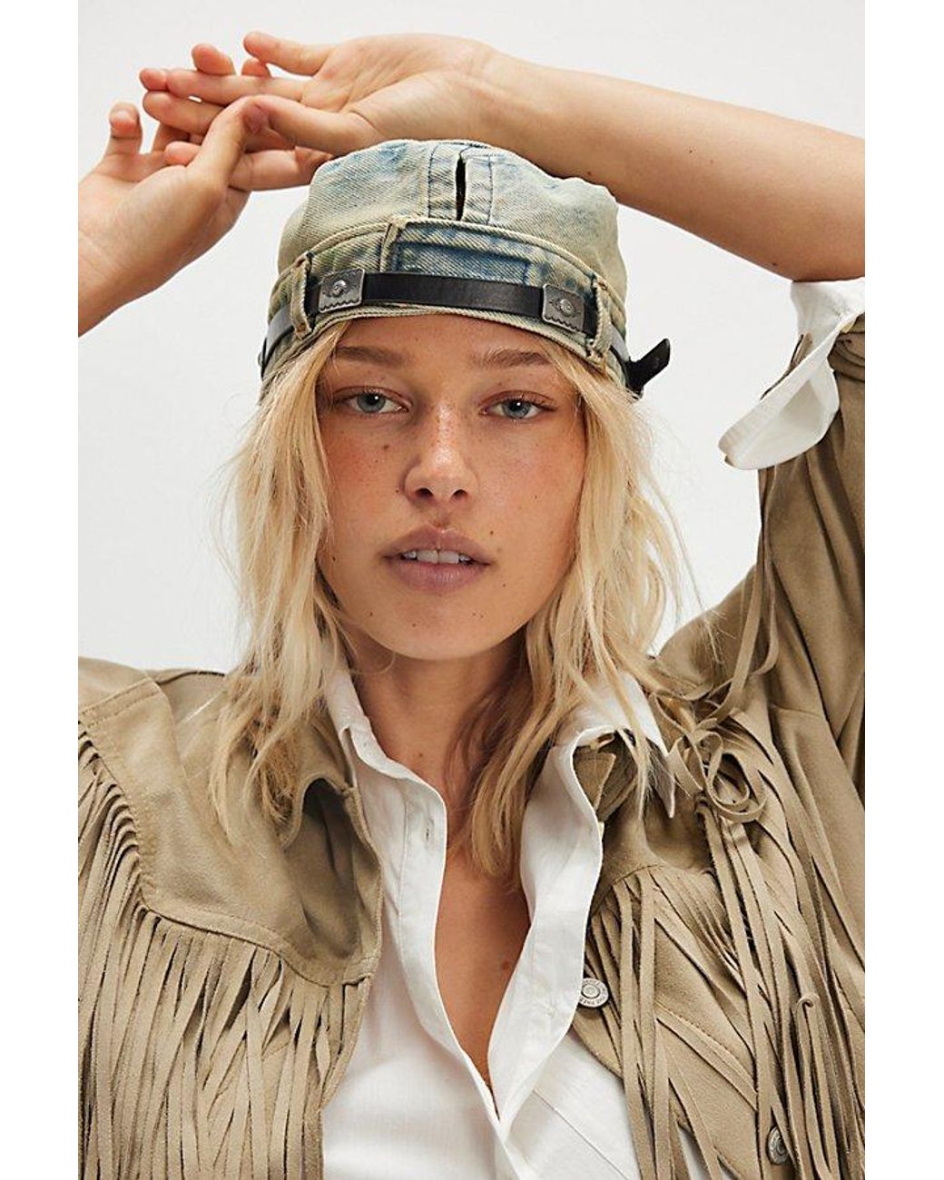 Free People Washed Cadet Hat in Metallic | Lyst UK