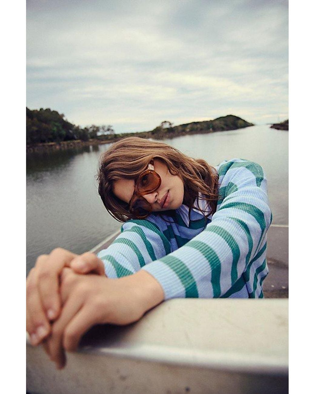 Free People Cruise Oversized Aviator Sunglasses in Gray | Lyst