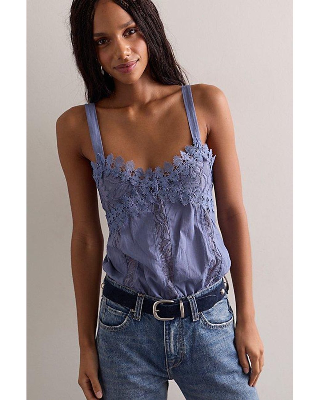 Intimately By Free People Blue Call Me Cutie Bodysuit By