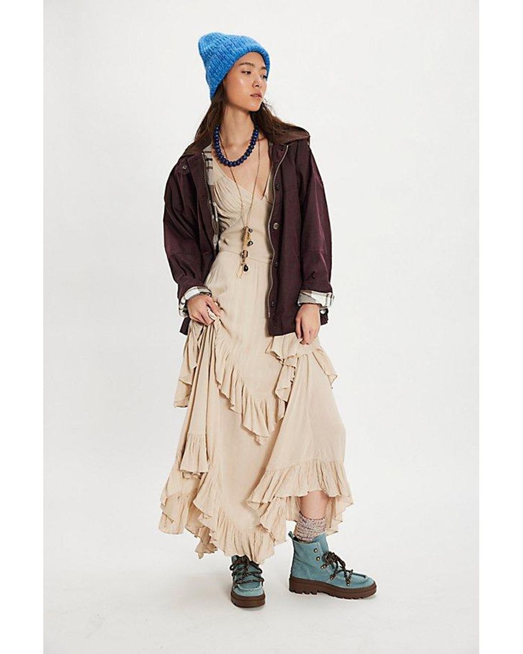 Free People Mamacita Maxi Dress in Natural | Lyst
