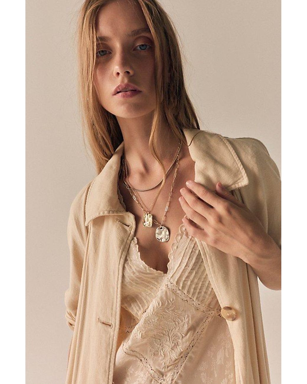 Free People Brown Oversized Coin Necklace