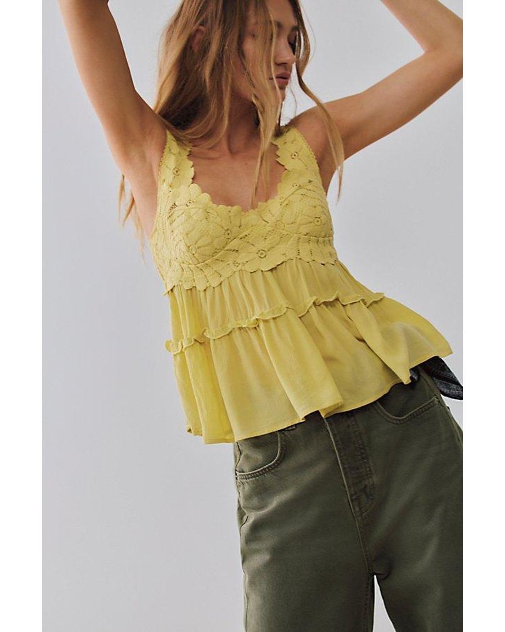 Intimately By Free People Brown Petal Party Shapeless Cami