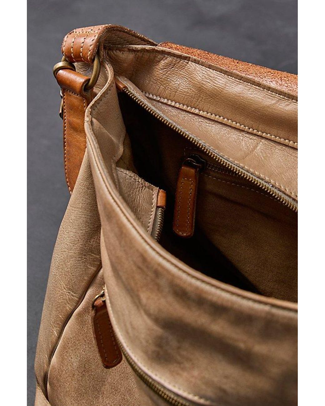 Free People Brown Benton Messenger Bag