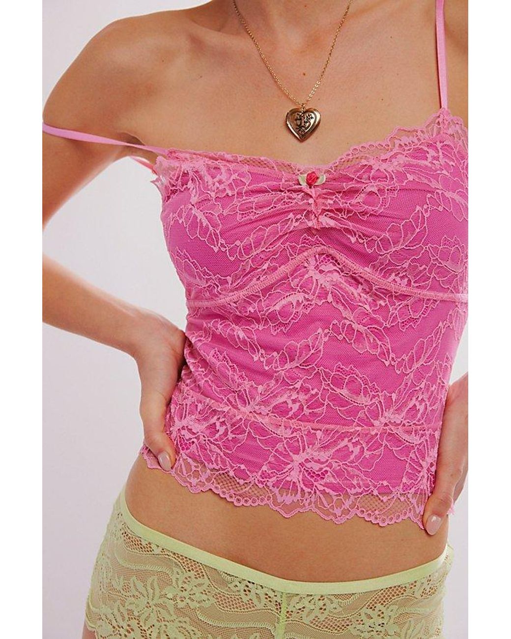 Free People Lacey Essential Cami in Pink