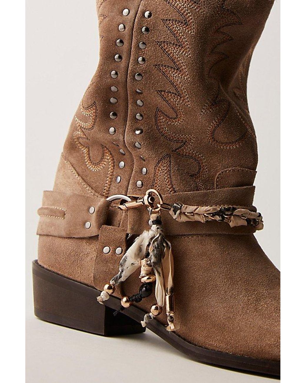 Free People Brown Braided Boot Swag