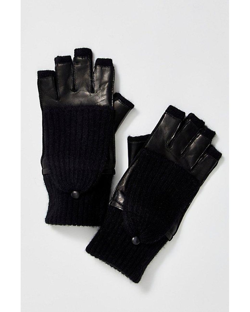 Free People Soho Moto Gloves in Black | Lyst