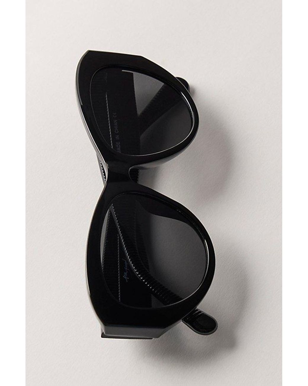 Free People Black Cat Eye Sunglasses Free People Cat Eye Sunglasses - Black/Indigo | Editorialist main image 3