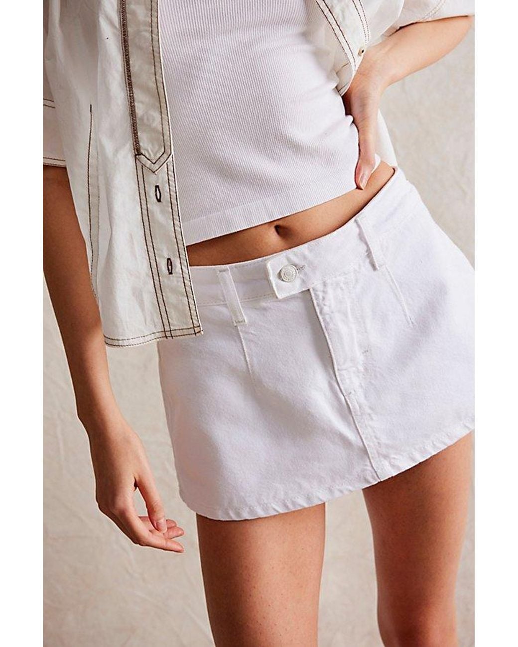 Free People Gray We The Free Gallivanting Peekaboo Skort