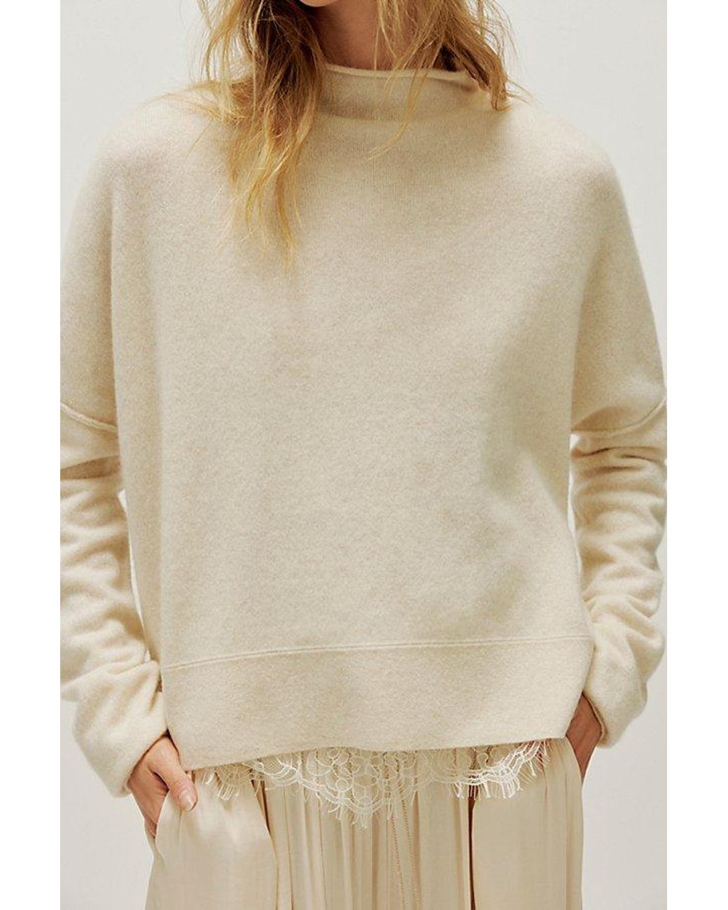 Free People Brown Ambrose Cashmere Turtleneck Sweater