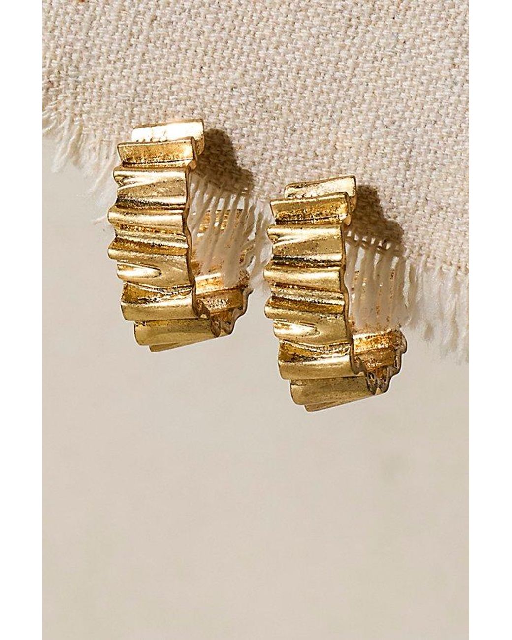 Free People Brown Zuzu Hoop Earrings
