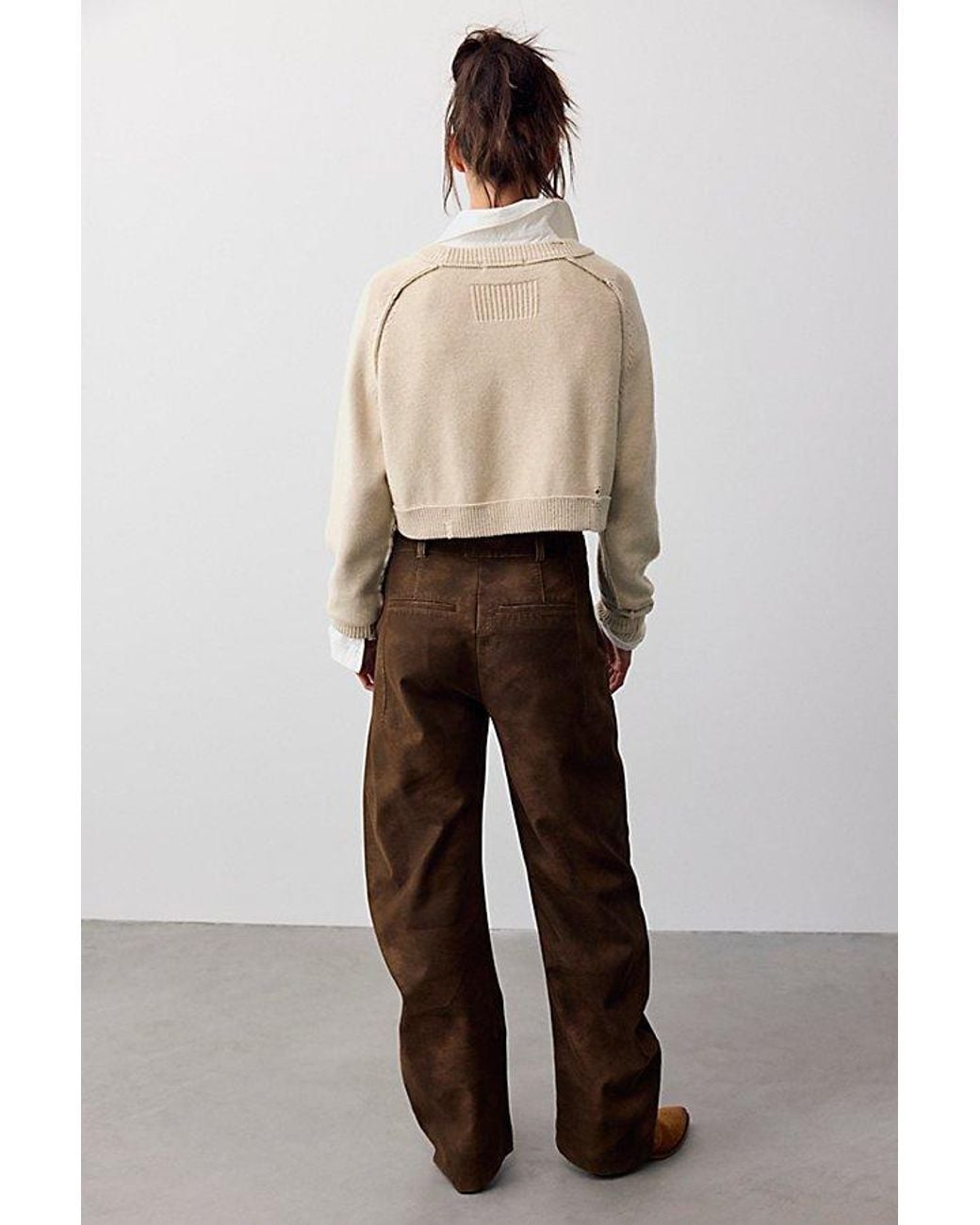 Free People Multicolor We The Free Spotlight Vegan Suede Trousers