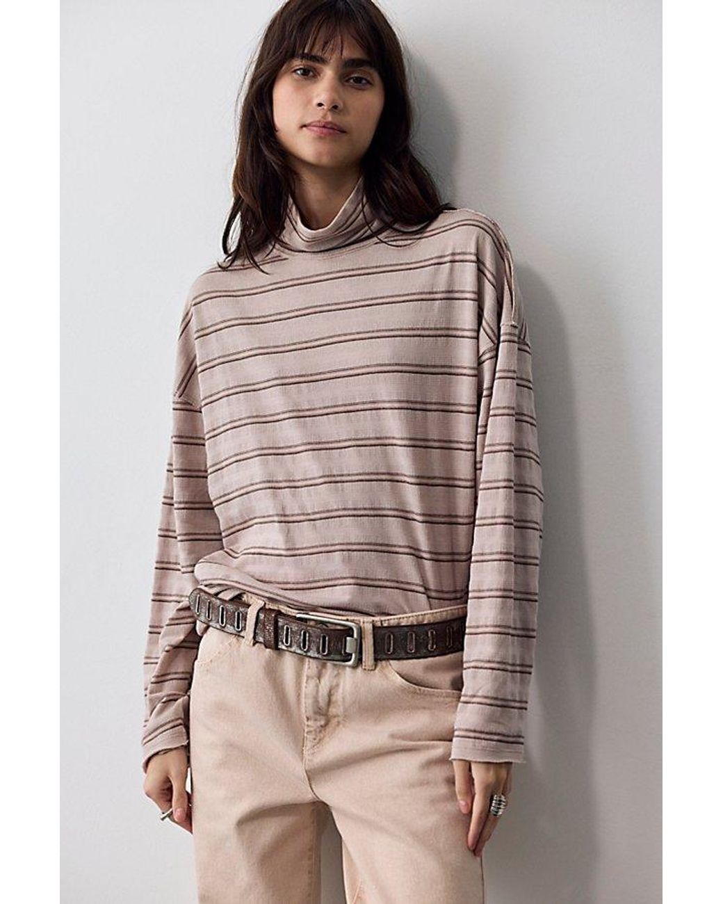 Free People Multicolor Nevada Striped Long-Sleeve Tee By