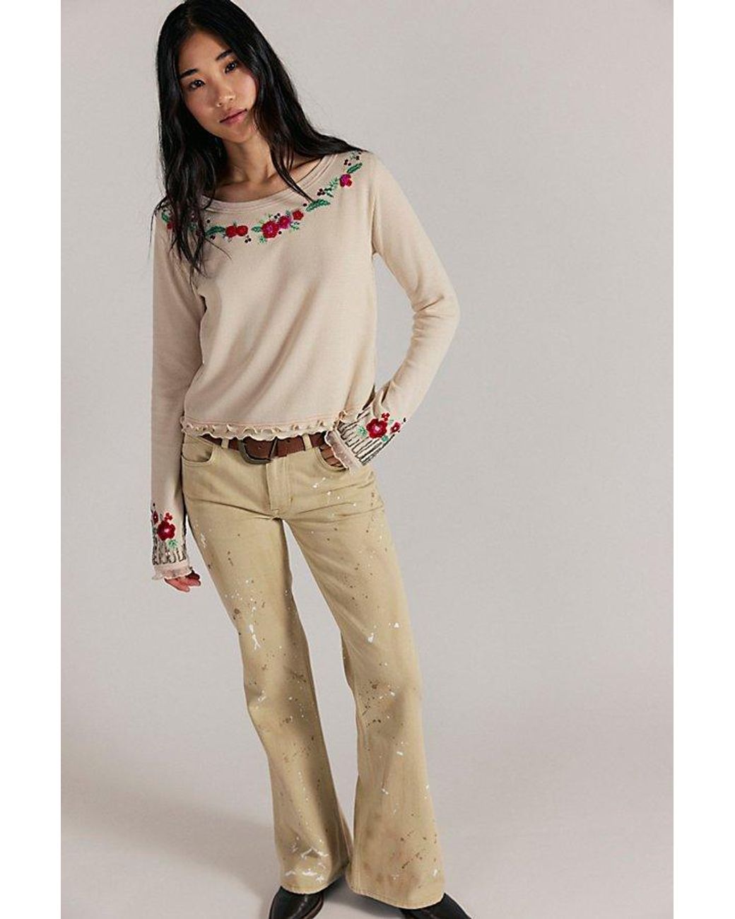 Free People Blue Carter Long Sleeve