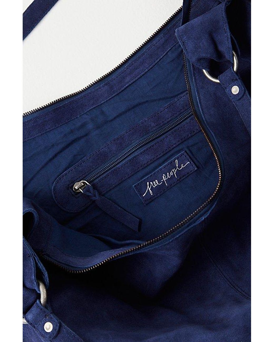 Free People Blue Roma Suede Tote Bag