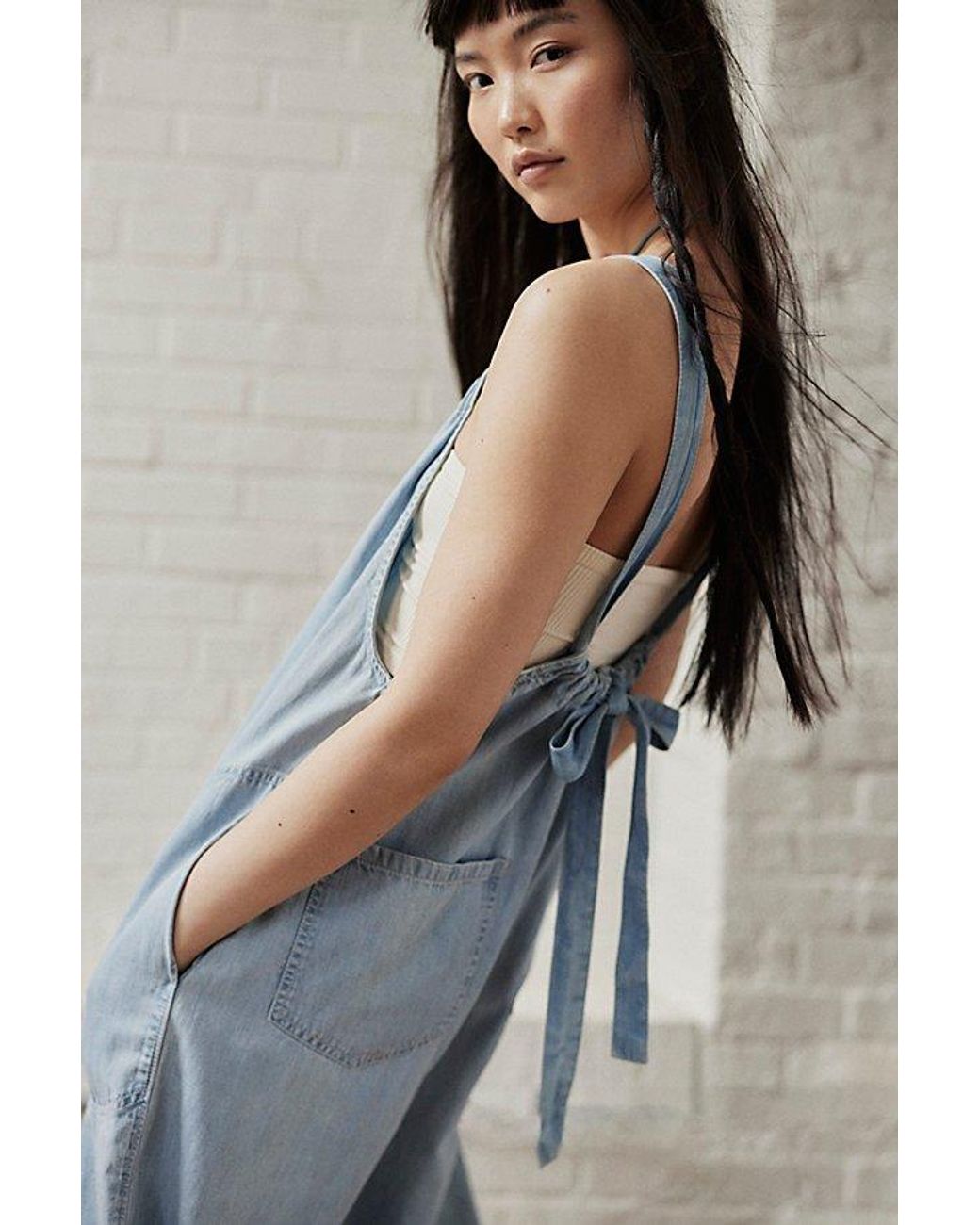 Free People Blue Freebird Jumpsuit