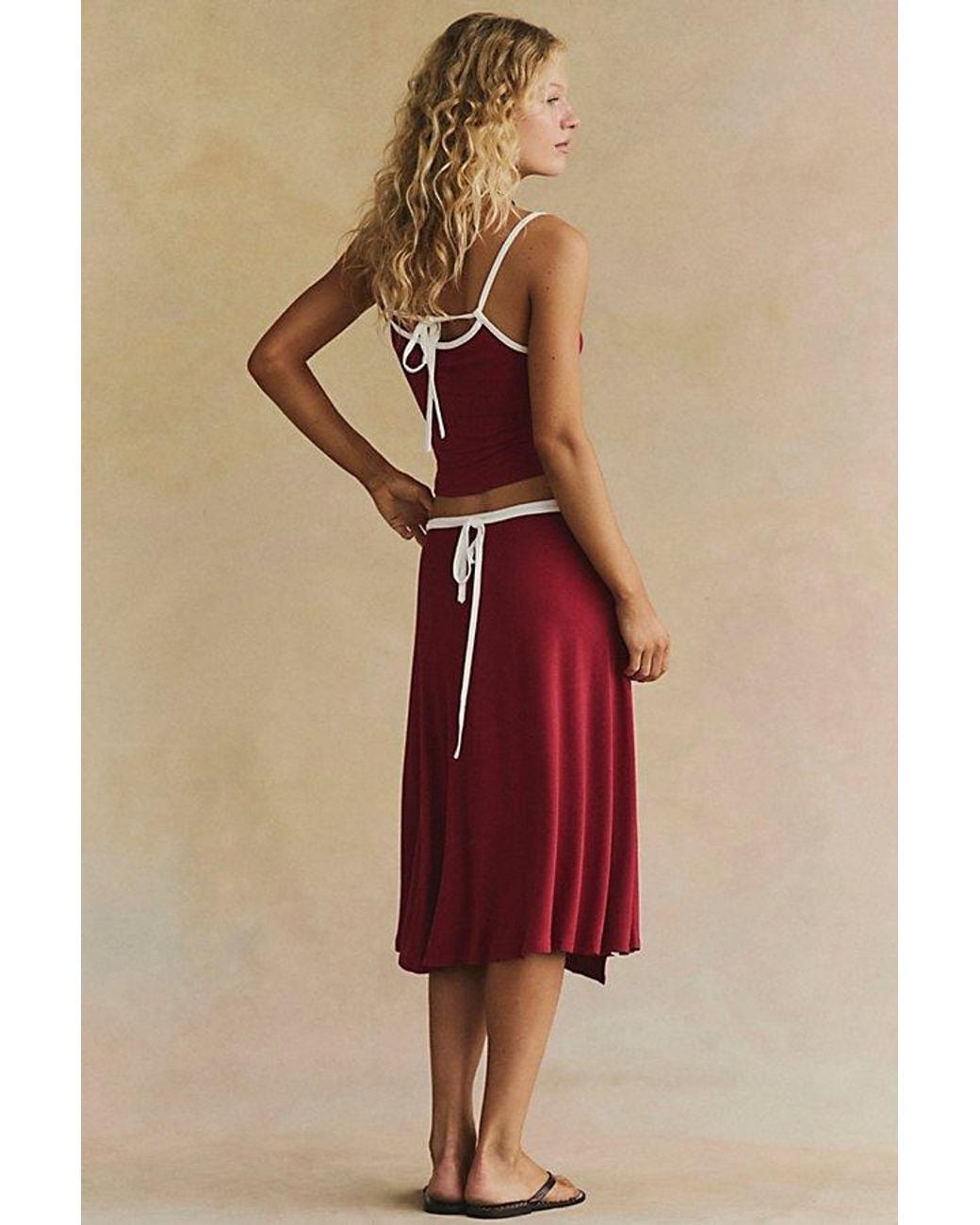 free-est Red Opal Skirt Set By