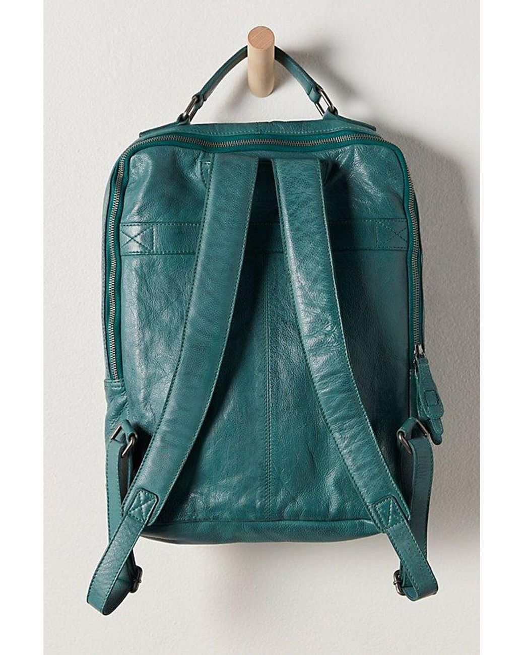 Free People East End Leather Backpack in Green | Lyst
