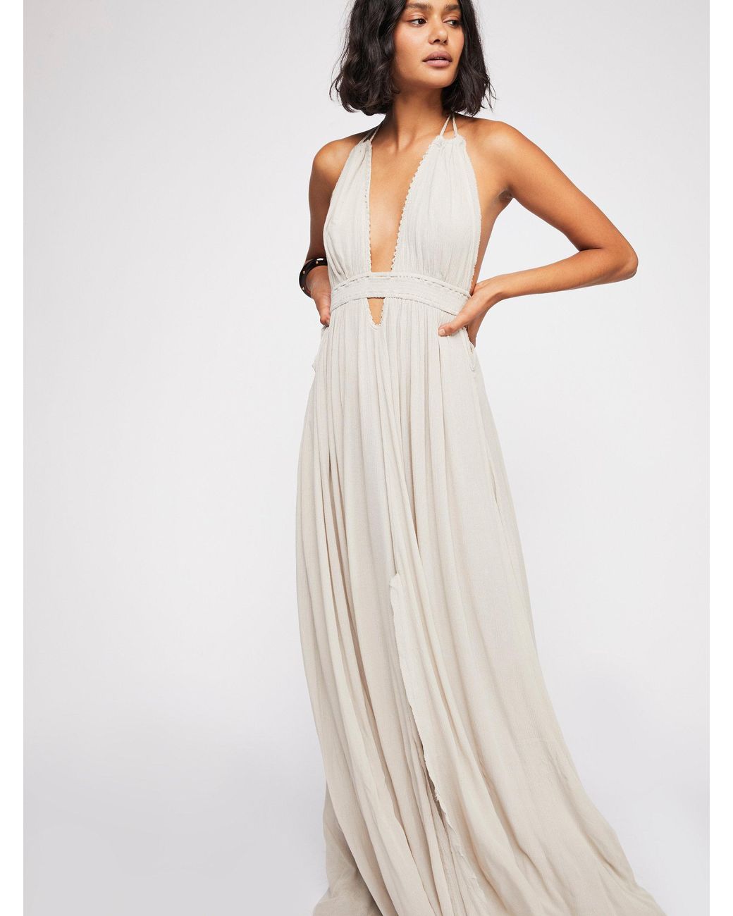 Free People Look Into The Sun Maxi Dress in White | Lyst