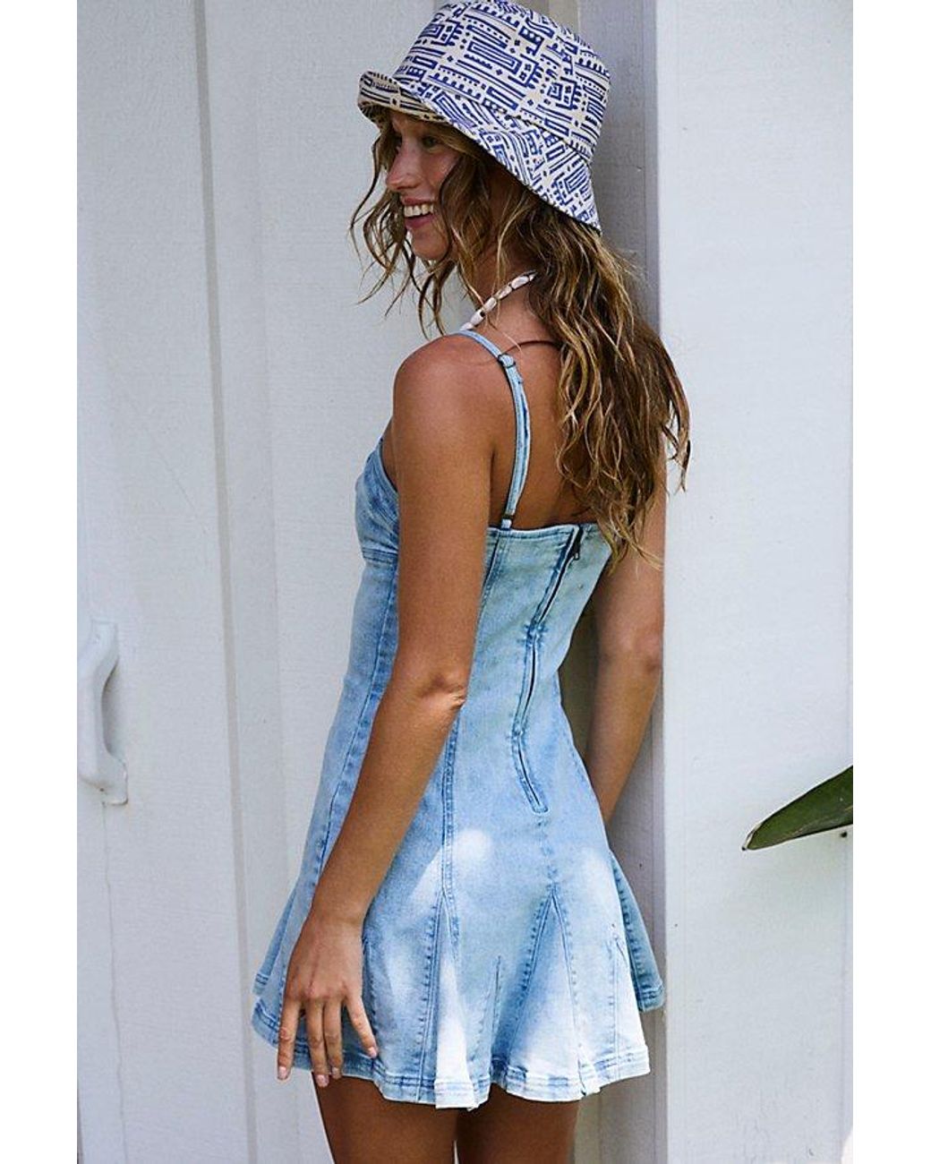Free People Social Hour Mini Dress in Blue Lyst