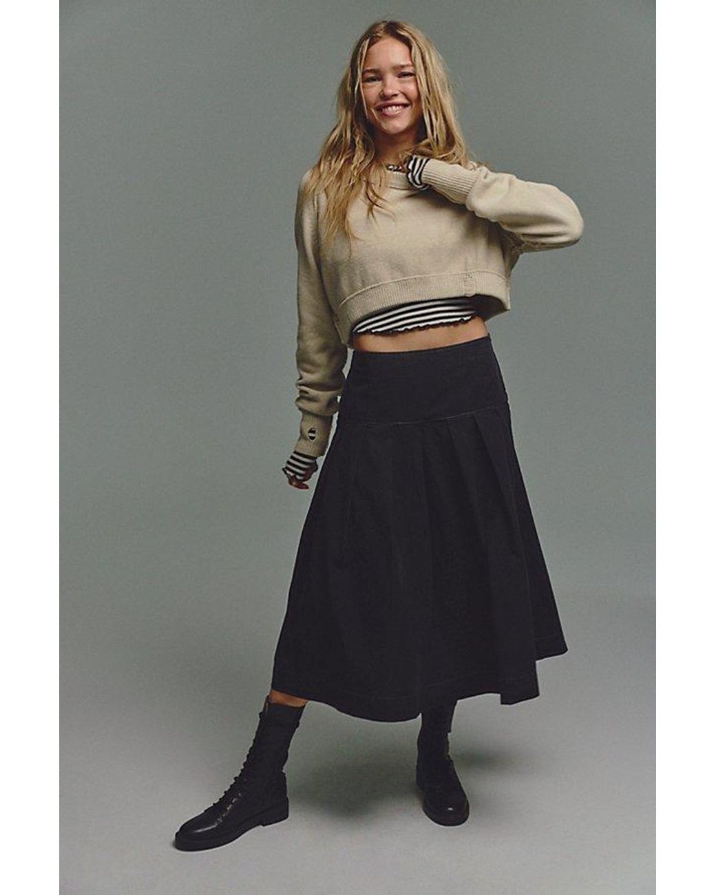 Free People Brown Tennessee Cropped Pullover