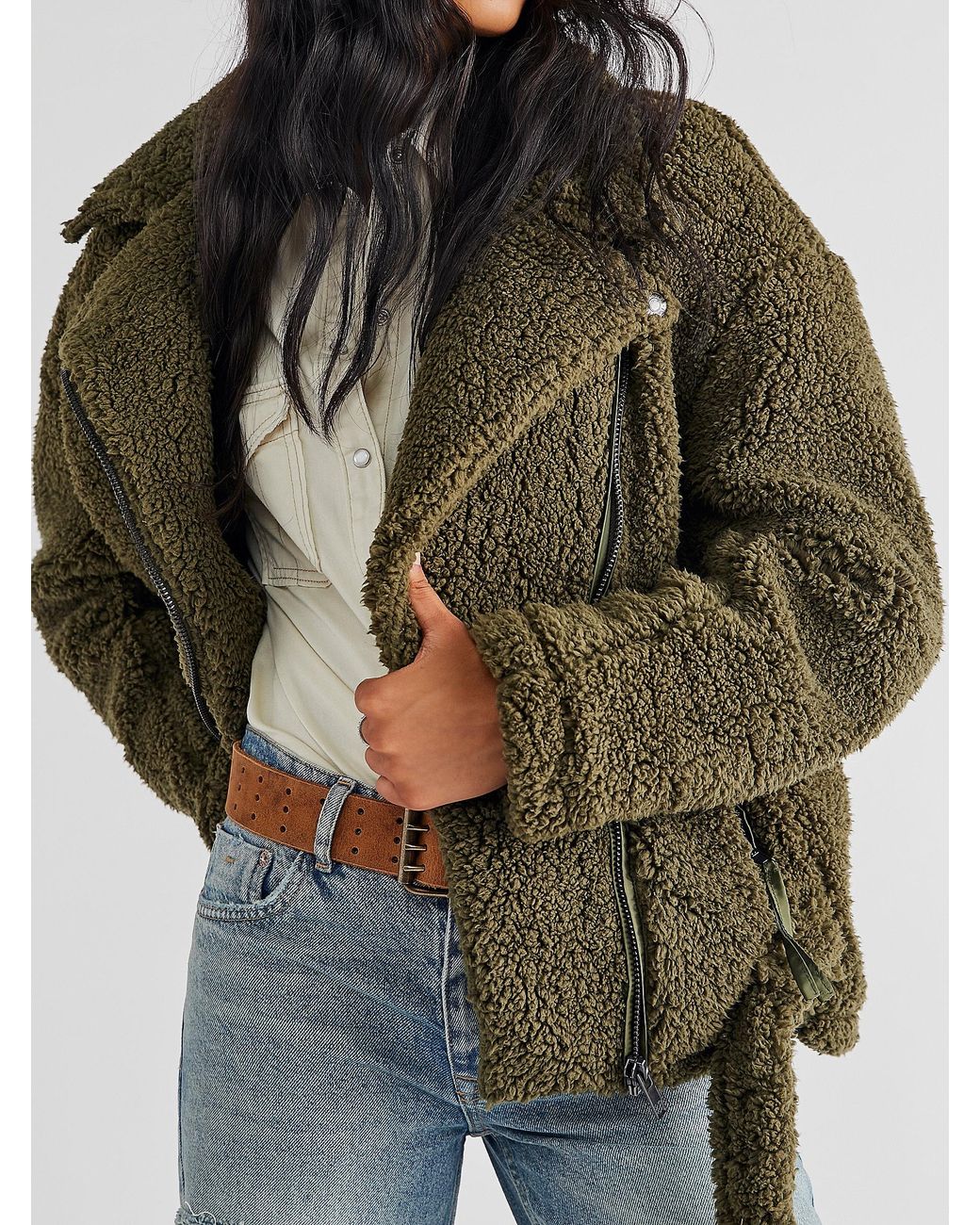 Free People So Cozy Slouchy Moto | Lyst 