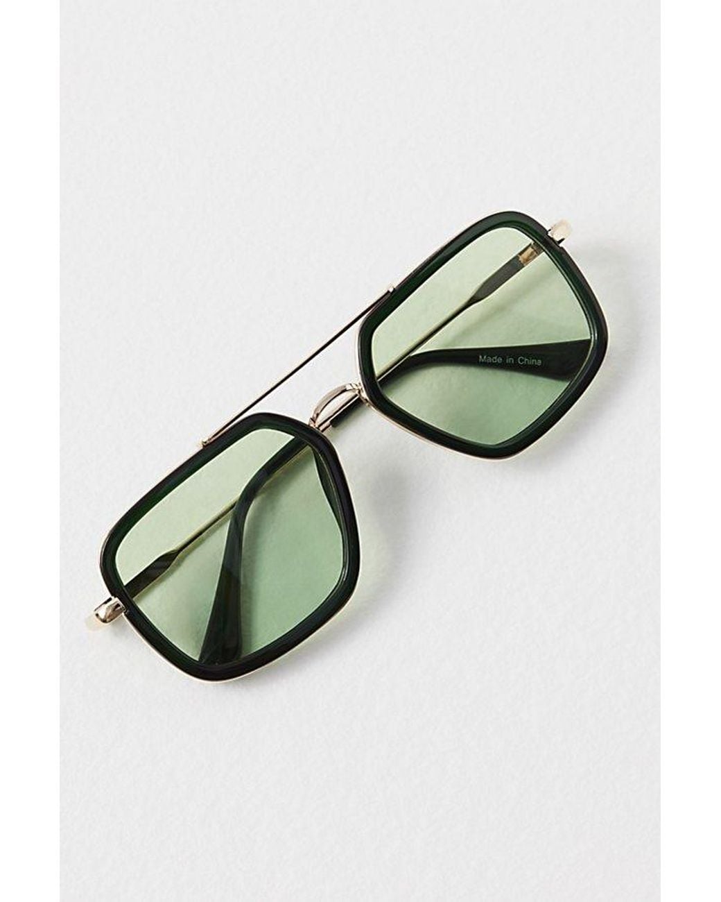 Free People Multicolor Luna Classic Aviator Sunglasses At In Cannibis