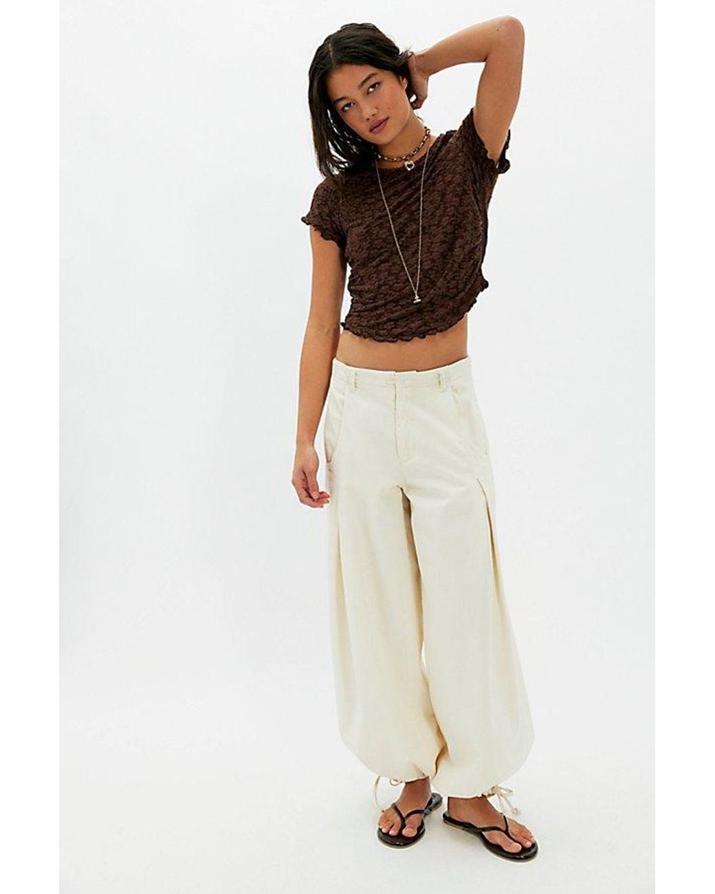 Free People Brown Anora Baby Tee