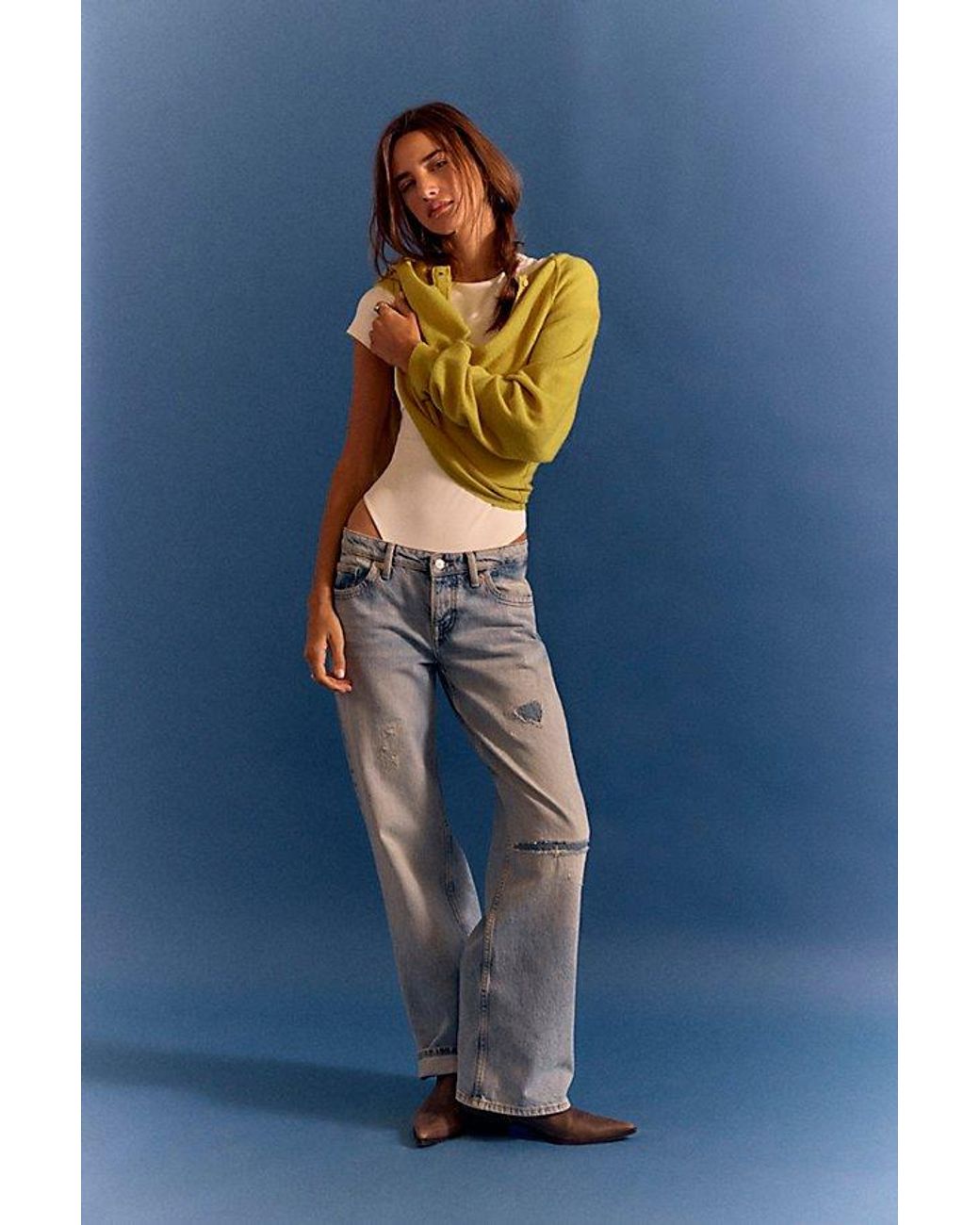 Free People Multicolor Tennessee Low-Rise Boyfriend Jeans