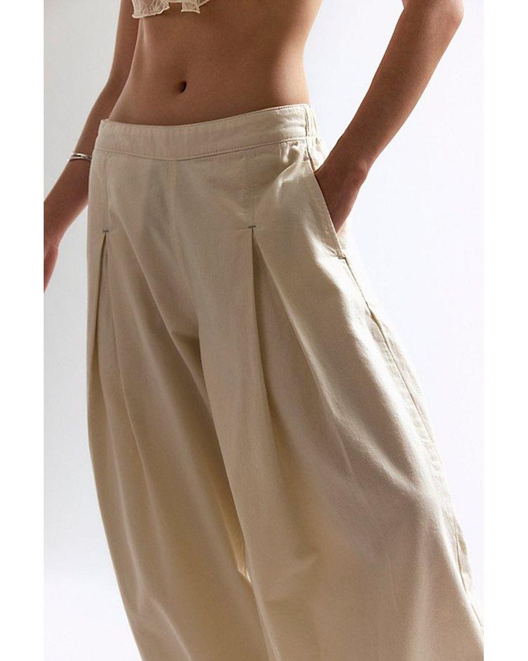 Free People Natural Moonflower Pull-On Balloon Jeans