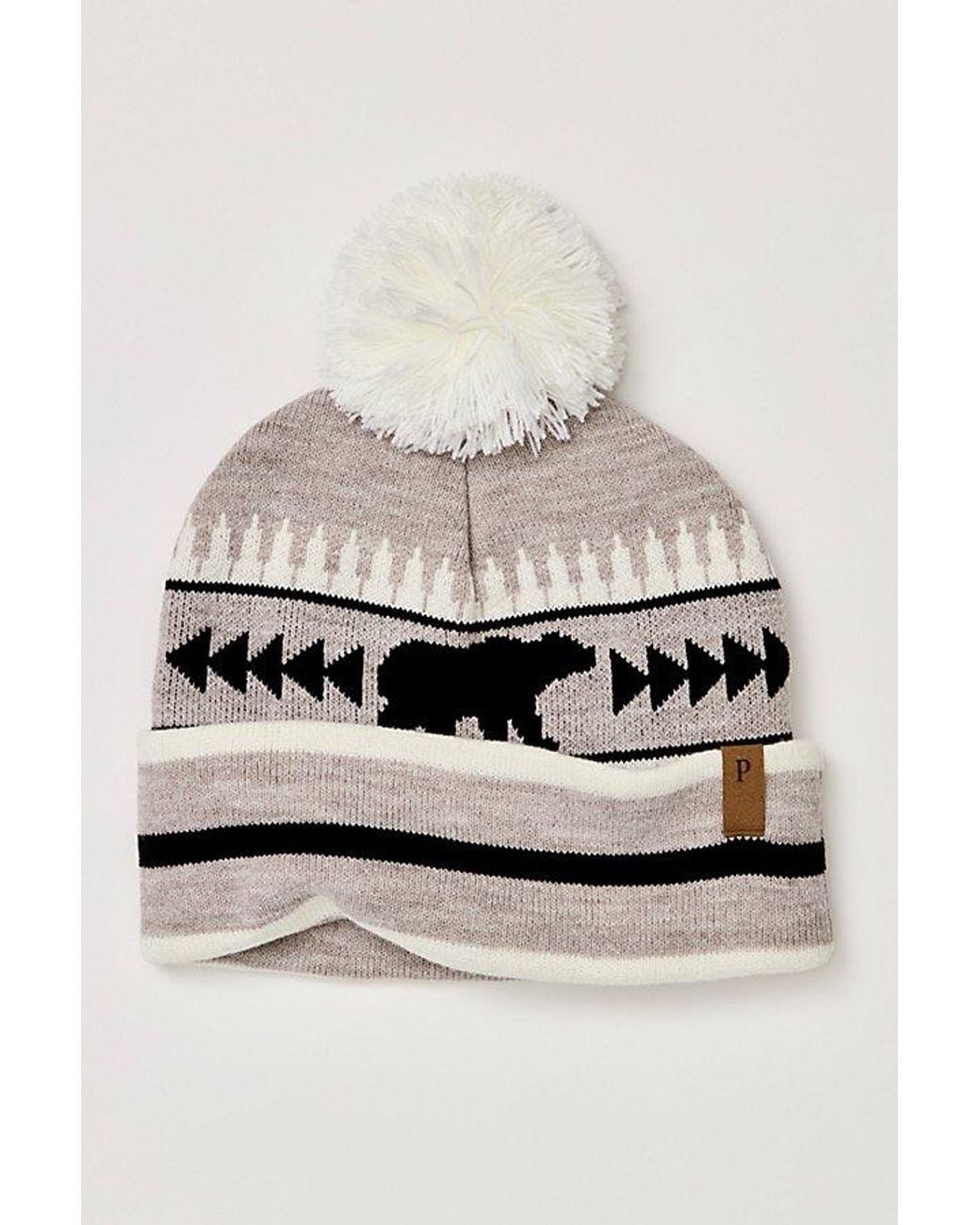 Pendleton Gray Retro Scene Beanie