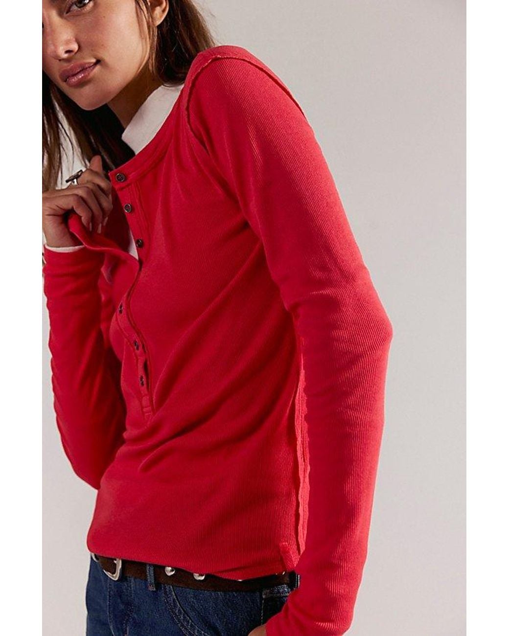 Free People Red Jamie Henley