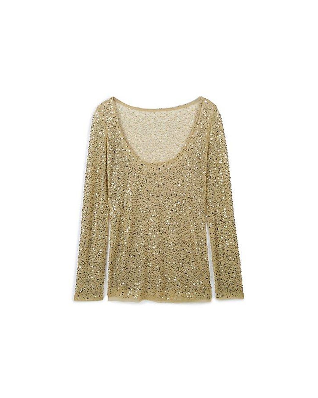 Intimately By Free People Green All That Glitters Long Sleeve Top By