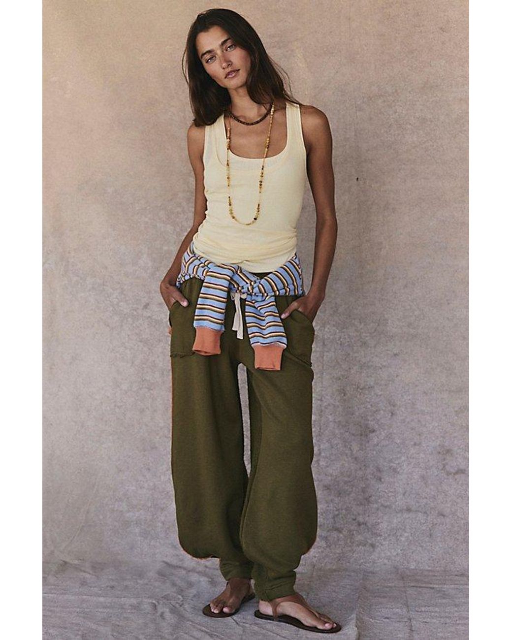 free-est Green Kit Pant Set By