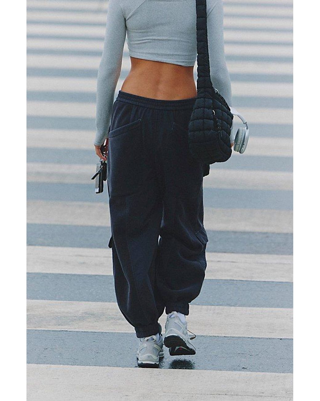 Fp Movement Gray Buckle Down Cargo Pants