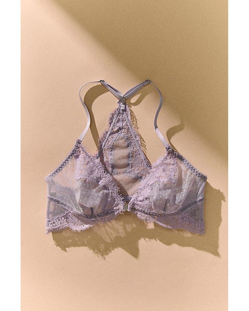 Intimately By Free People Multicolor Fiona Mesh Front-Close Racerback Bralette By