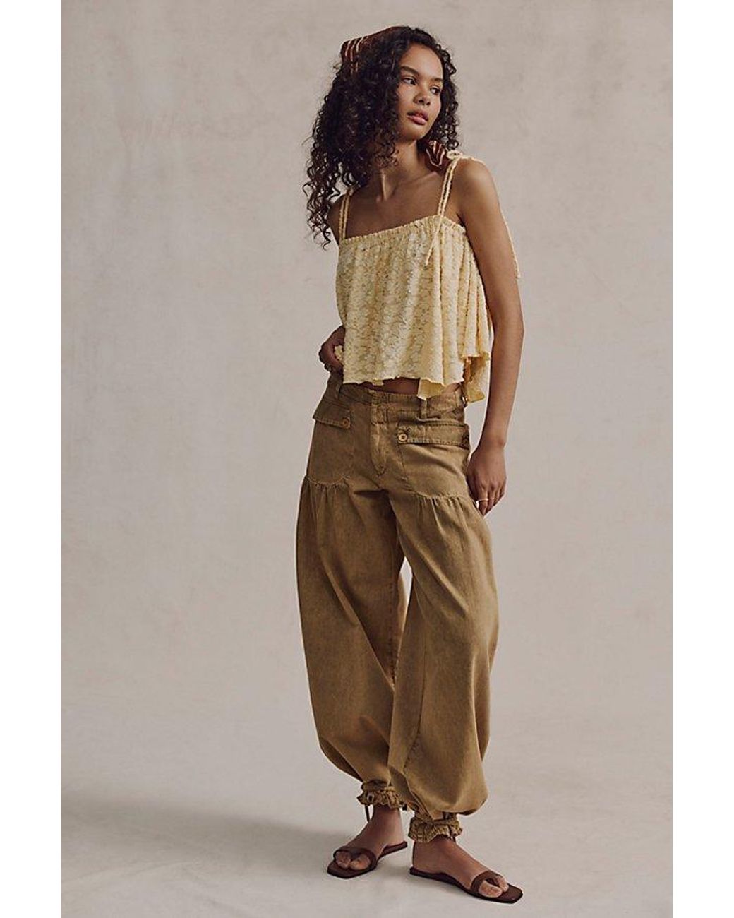 Free People Brown Briana Tank Top