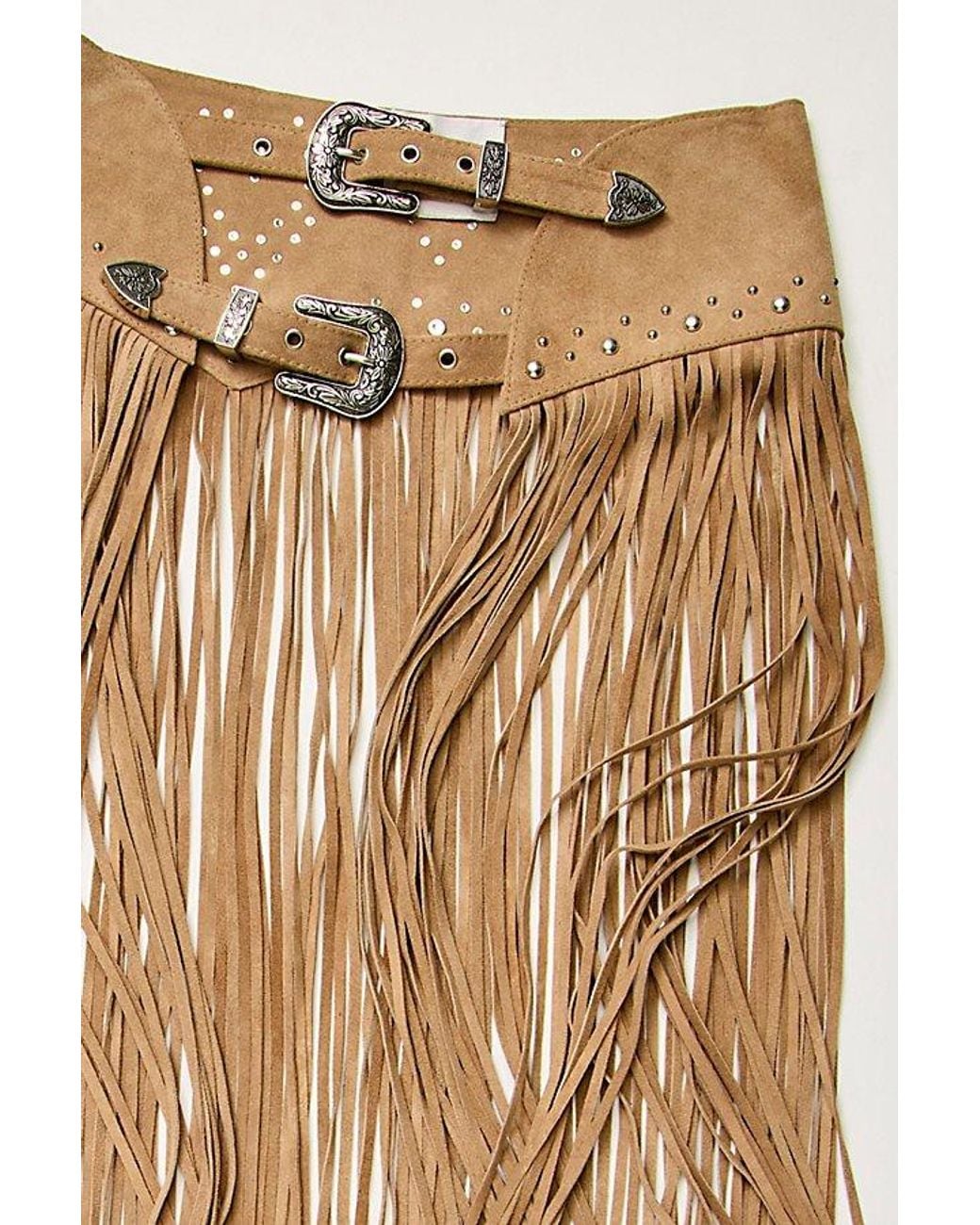 Urban Outfitters Natural Heart Em Maxi Skirt Belt