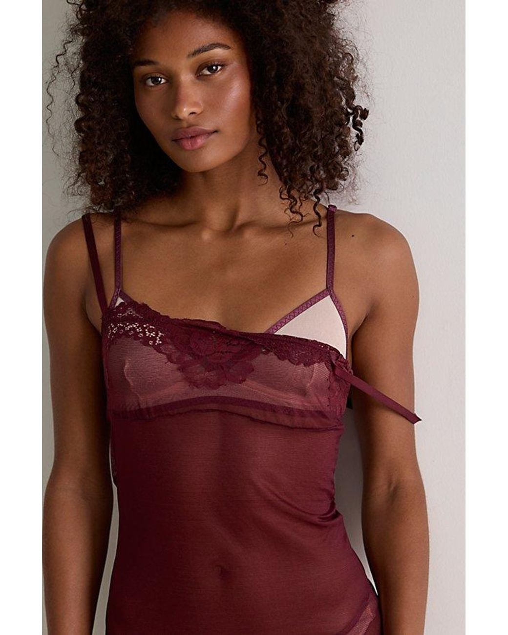 Intimately By Free People Brown Mesh Me Up Triangle Bralette By