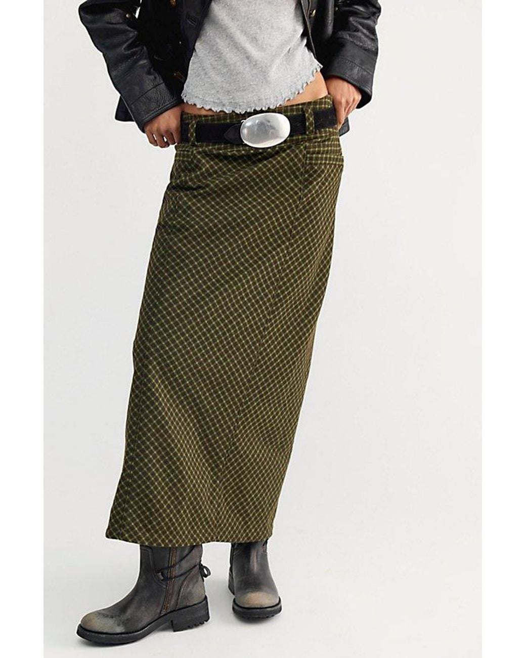 Free People Multicolor Mae Menswear Column Maxi Skirt