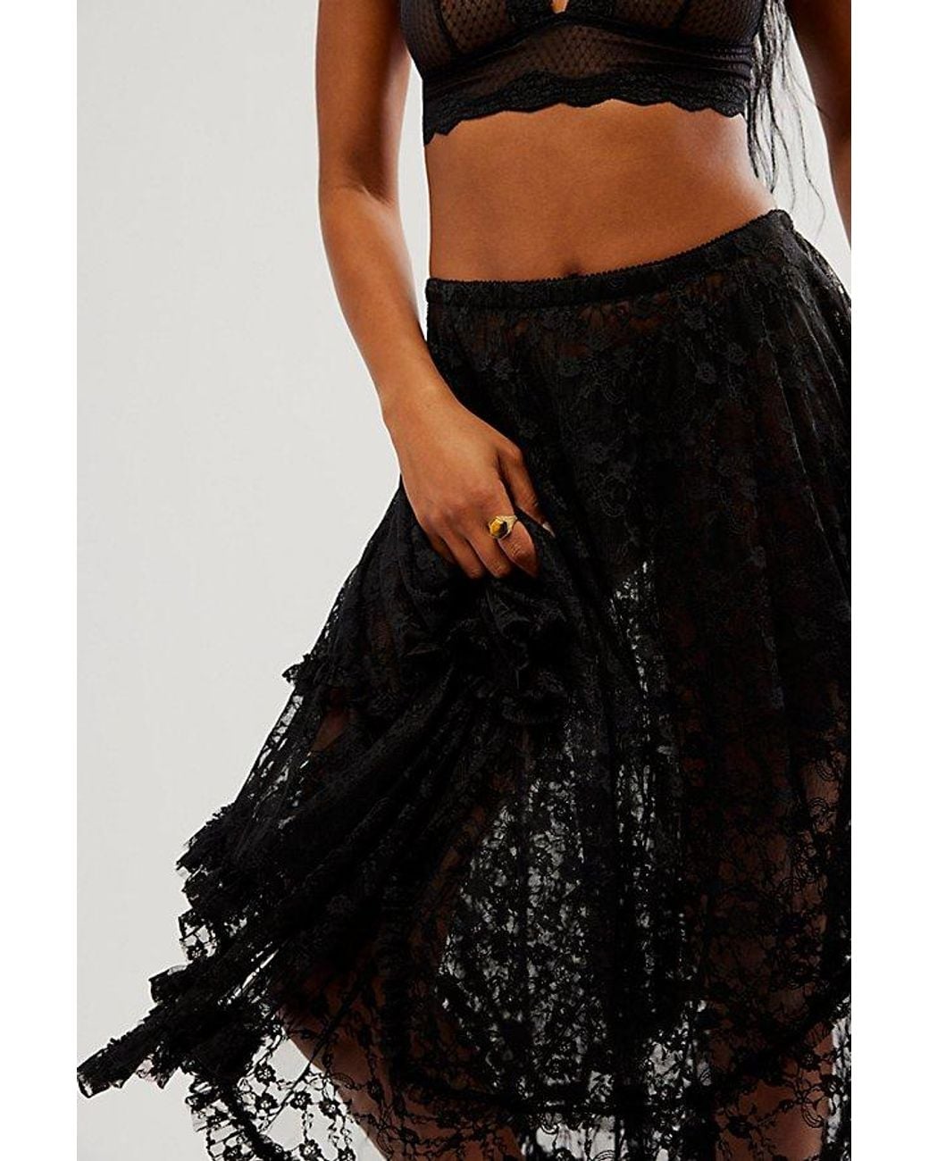 Intimately By Free People White French Courtship Maxi Slip Skirt By