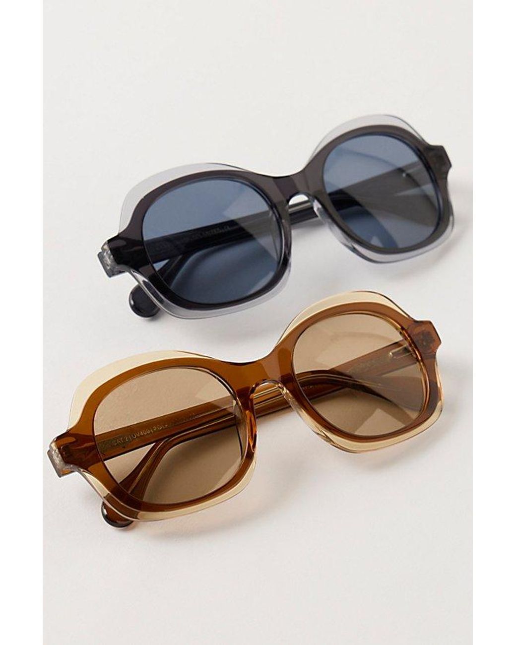 Free People Blue See The Light Polarized Sunglasses