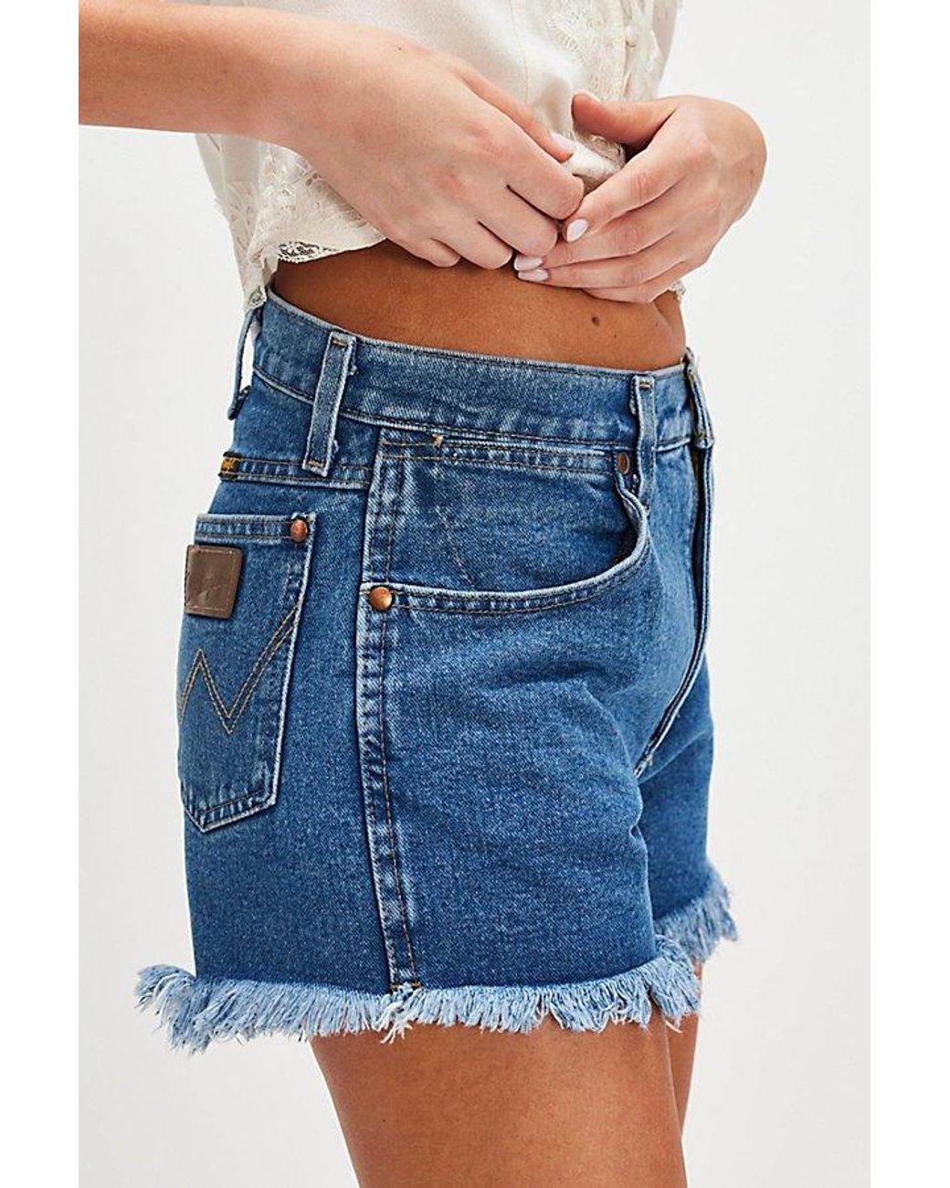 Wrangler Blue Reworked Shorts