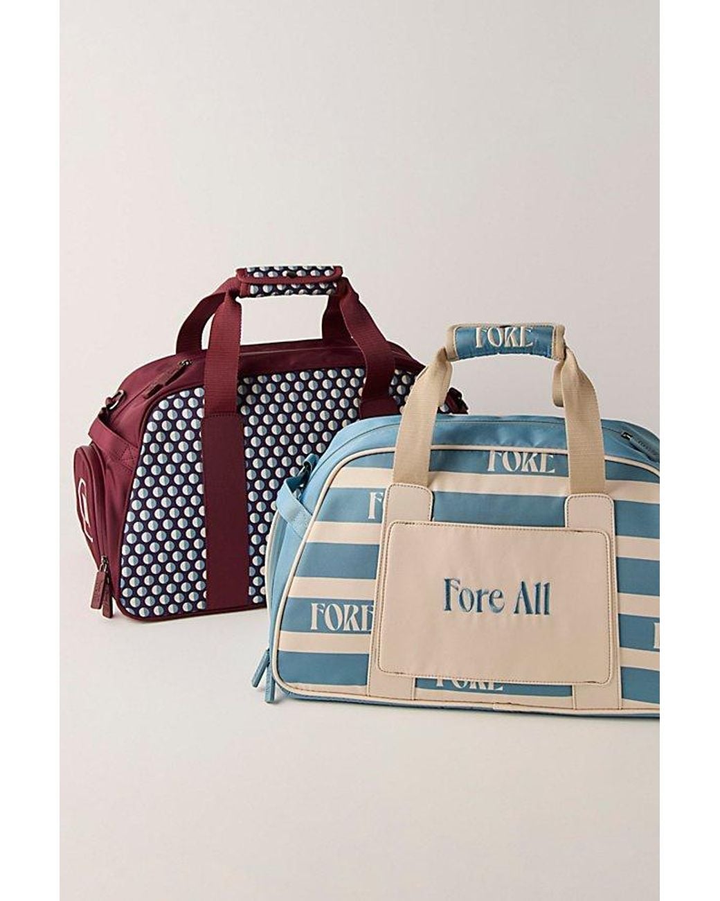 Fore All Blue Boston Bag Retro Duffle