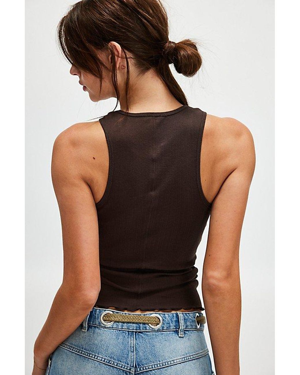 Intimately By Free People Black Fresh In Love Tank Top